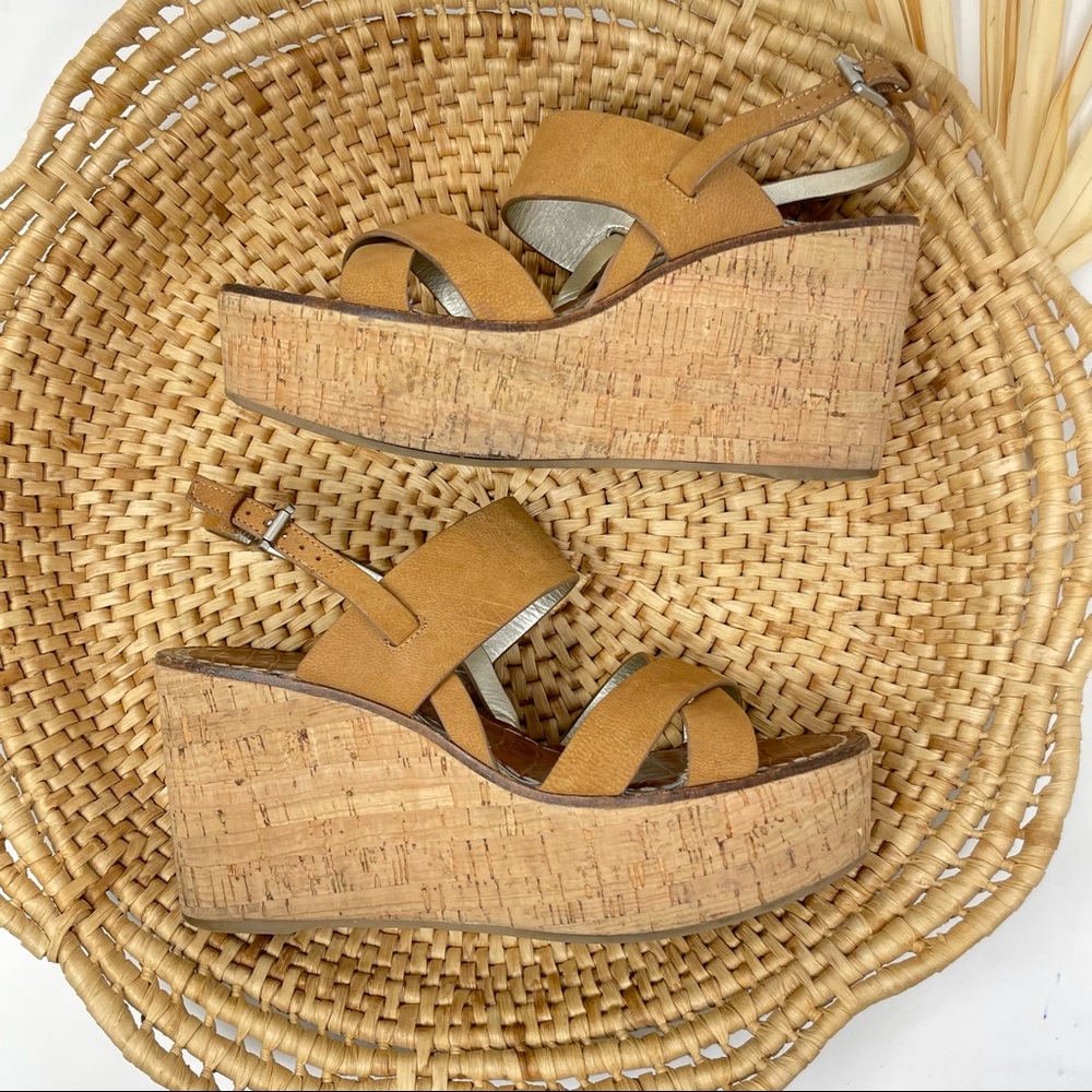 Sam Edelman Cork Wedges Sz 8